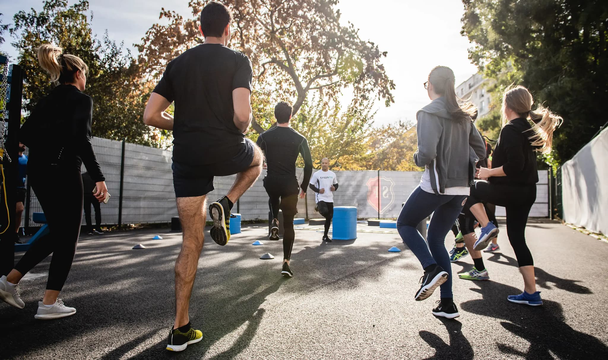 Group training outdoors
